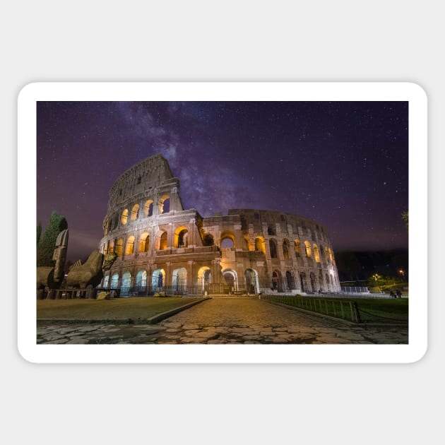 Colosseum in Rome, Italy Sticker by mitzobs